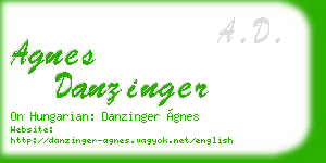 agnes danzinger business card