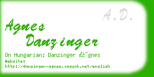 agnes danzinger business card